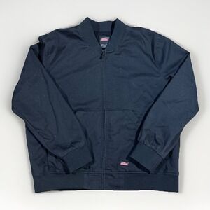 Genuine Dickies Work Jacket Mens XL Black Soft Lined Zip Front Utility Warm Drty